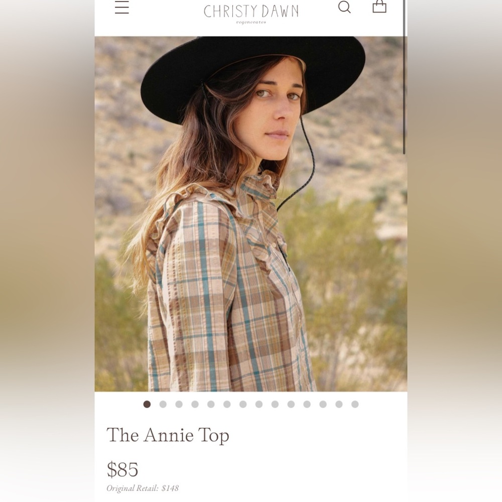 Christy Dawn The Annie Top Rookwood Plaid S